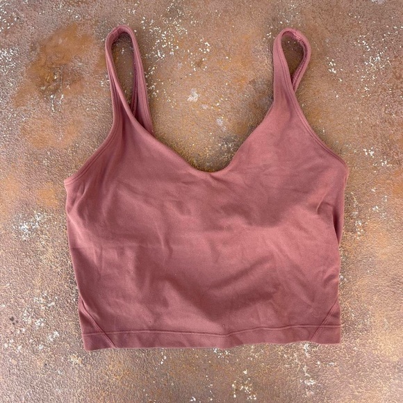 Lululemon copper cropped align tank top light support sz 6 - Picture 1 of 5